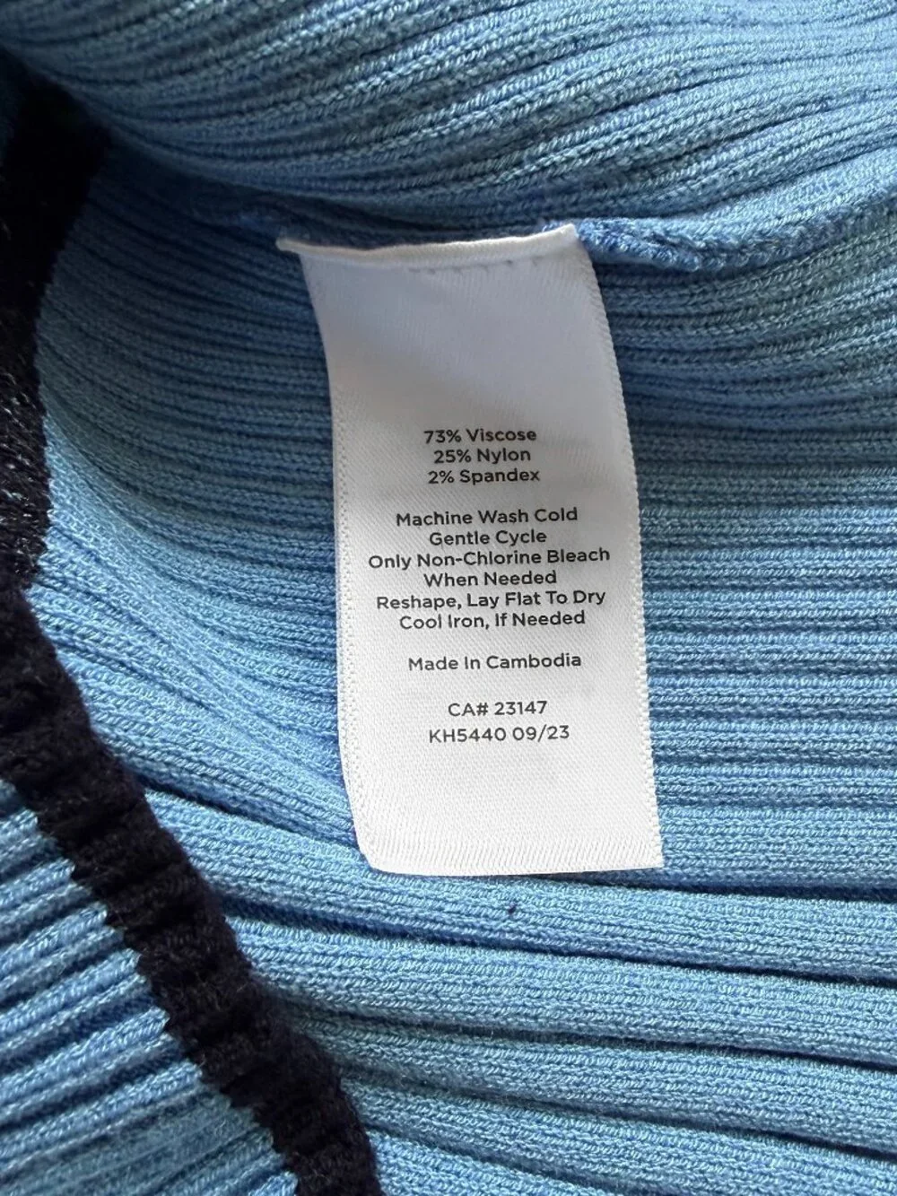 Talbots Ribbed Square Neck Sweater - Plaited Stripe